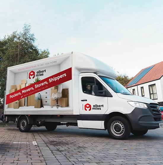 Albert Miles Removals branded removal van